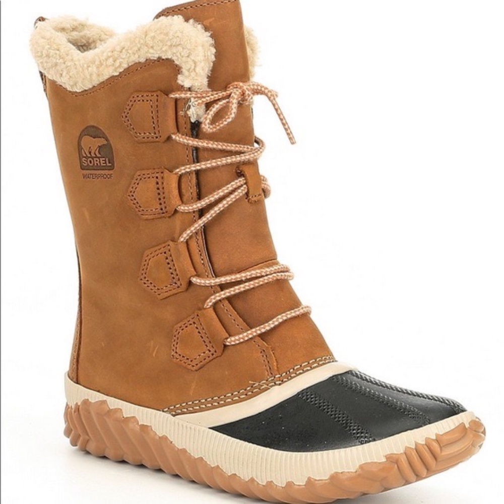 NEW Sorel Out N About Tall Plus Boots Elk NIB WATERPROOF LACE UP LEATHER - Picture 4 of 4